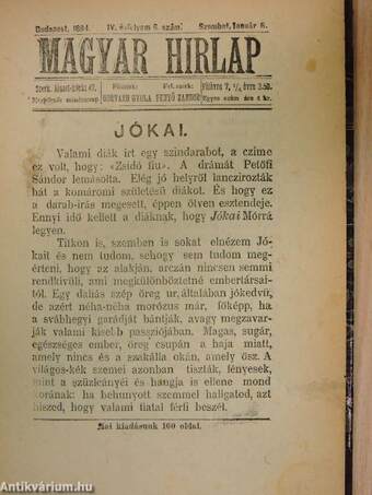 Magyar Hirlap 1894. január 6.