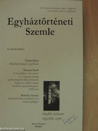 Egyháztörténeti Szemle 2009/4.