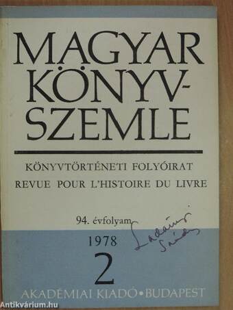 Magyar Könyvszemle 1978/2.