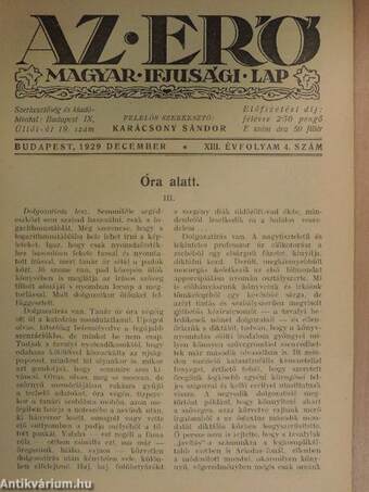 Az Erő 1929. december