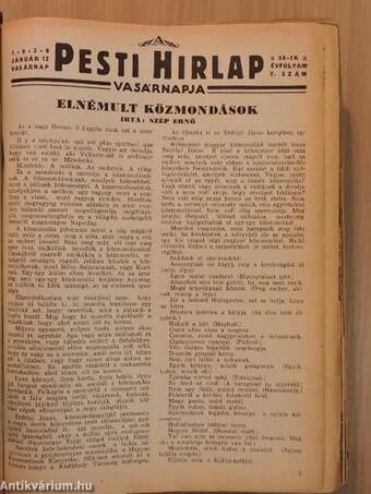 A Pesti Hirlap Vasárnapja 1936. (nem teljes évfolyam) I-II.