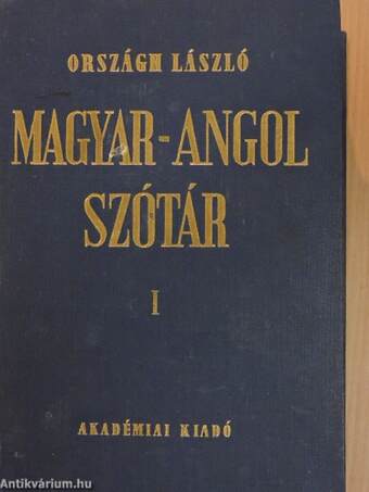 Magyar-angol szótár I-II.