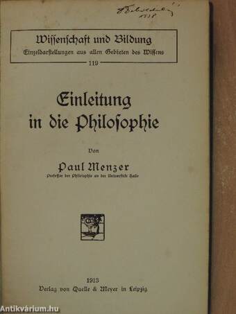 Einleitung in die Philosophie (gótbetűs)