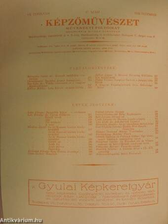 Képzőművészet 1933. december