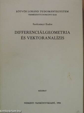 Differenciálgeometria és vektoranalízis