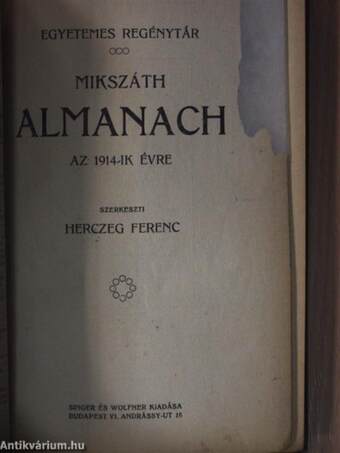 Mikszáth Almanach az 1914-ik évre