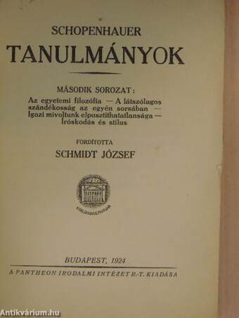 Tanulmányok II.