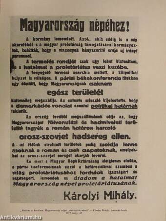 A Magyar Tanácsköztársaság 1919