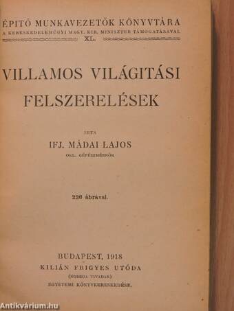 Villamos világitási felszerelések