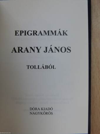 Epigrammák Arany János tollából