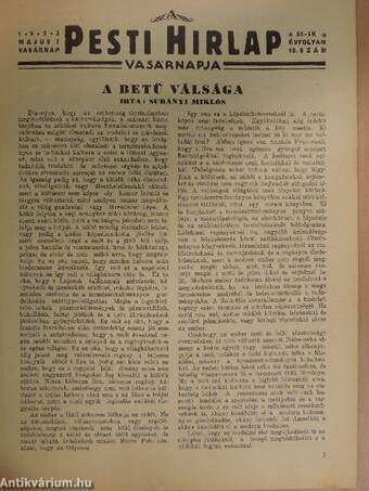 A Pesti Hirlap Vasárnapja 1933. május 7.