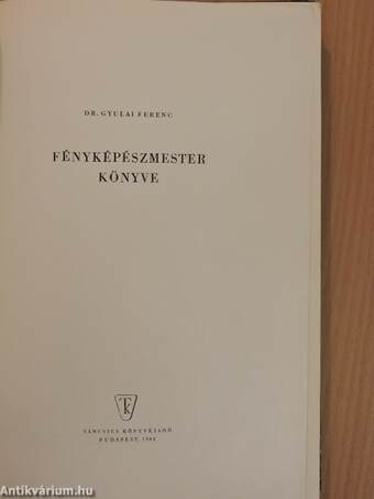 Fényképészmester könyve