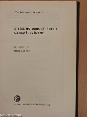 Diesel-motoros gépkocsik gazdaságos üzeme