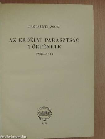 Az erdélyi parasztság története 1790-1849