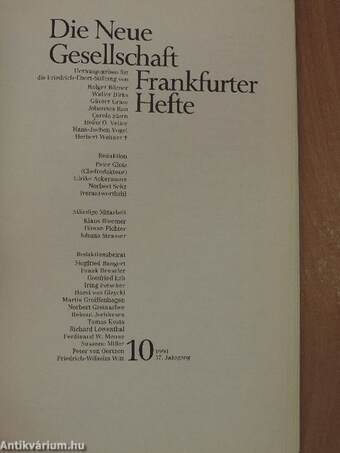 Die Neue Gesellschaft/Frankfurter Hefte 1990/10.