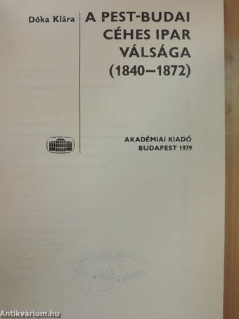 A pest-budai céhes ipar válsága (1840-1872)