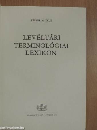 Levéltári terminológiai lexikon