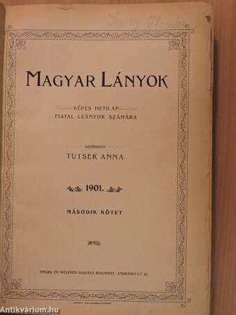 Magyar Lányok 1901. június-december (fél évfolyam)