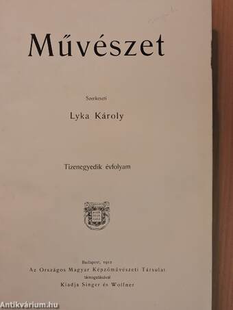 Művészet 1912/1-10.