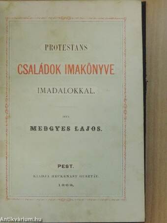 Protestans családok imakönyve