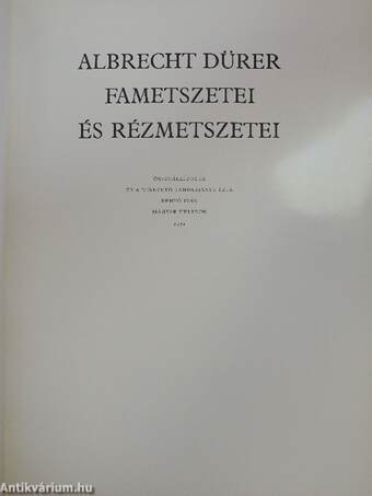 Albrecht Dürer fametszetei és rézmetszetei