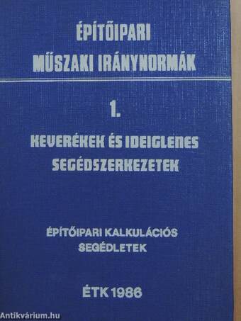 Építőipari műszaki iránynormák 1.