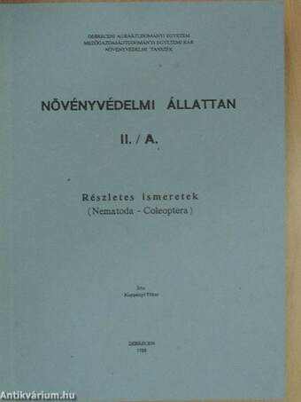 Növényvédelmi állattan II/A-C.