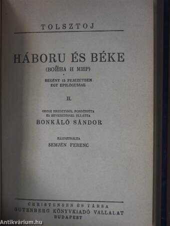 Háboru és béke I-XI.