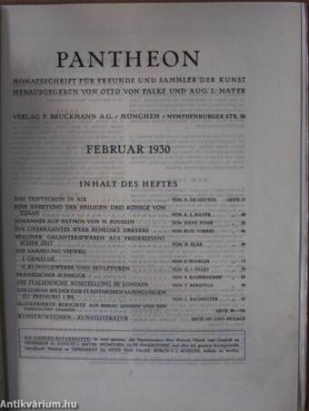 Pantheon 1930. Februar