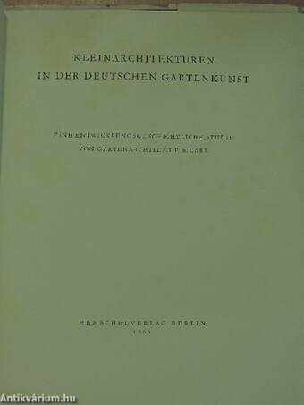 Kleinarchitekturen in der deutschen Gartenkunst