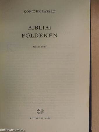 Bibliai földeken