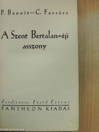 A Szent Bertalan-éji asszony