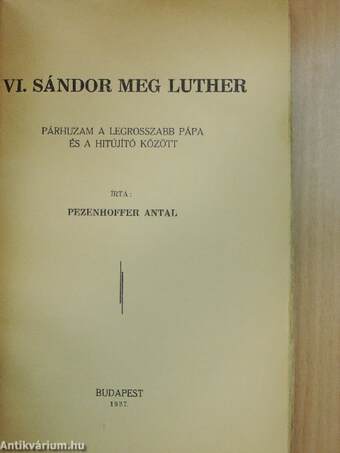 VI. Sándor meg Luther