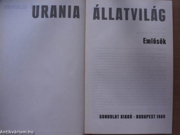 Urania Állat- és Növényvilág I-VIII.