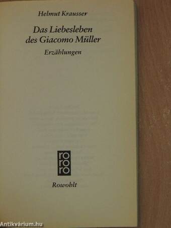 Das Liebesleben des Giacomo Müller