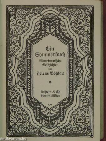 Ein Sommerbuch (gótbetűs)