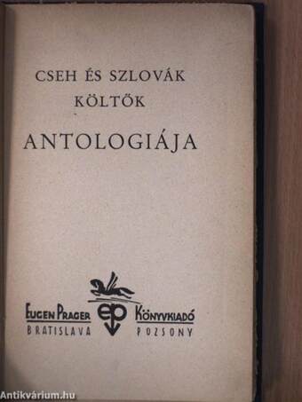 Cseh és szlovák költők antologiája