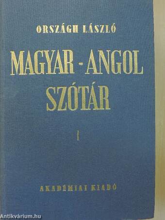 Magyar-angol szótár I-II.