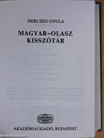 Magyar-olasz szótár