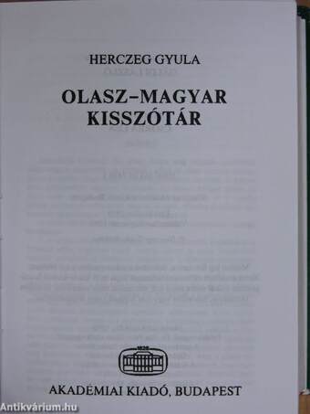 Olasz-magyar szótár 