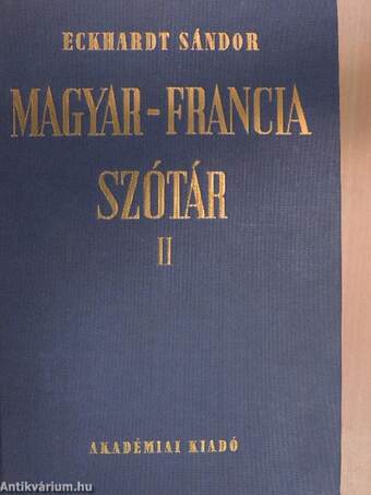 Magyar-francia szótár II. (töredék)