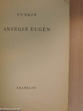 Anyégin Eugén