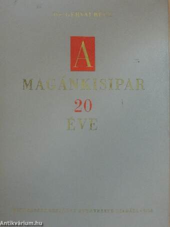 A magánkisipar 20 éve