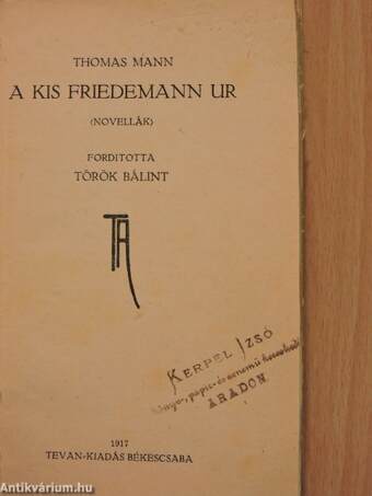 A kis Friedemann ur