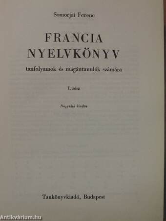 Francia nyelvkönyv I.