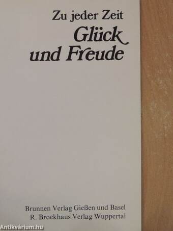 Glück und Freude