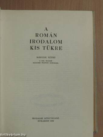 A román irodalom kis tükre II.