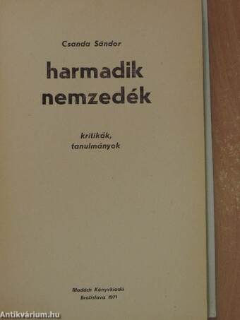 Harmadik nemzedék