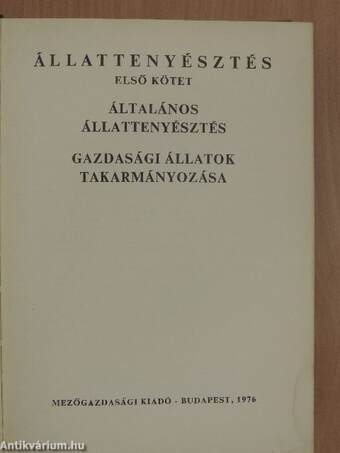 Állattenyésztés 1.