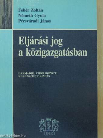 Eljárási jog a közigazgatásban